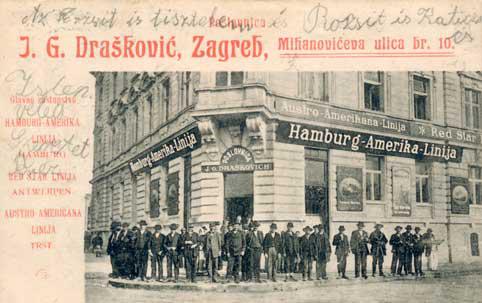 26. Austro-Americana Linija, poslovnica Draškovićeva-Mihanovićeva, oko 1920., MGZ Ra-13595
